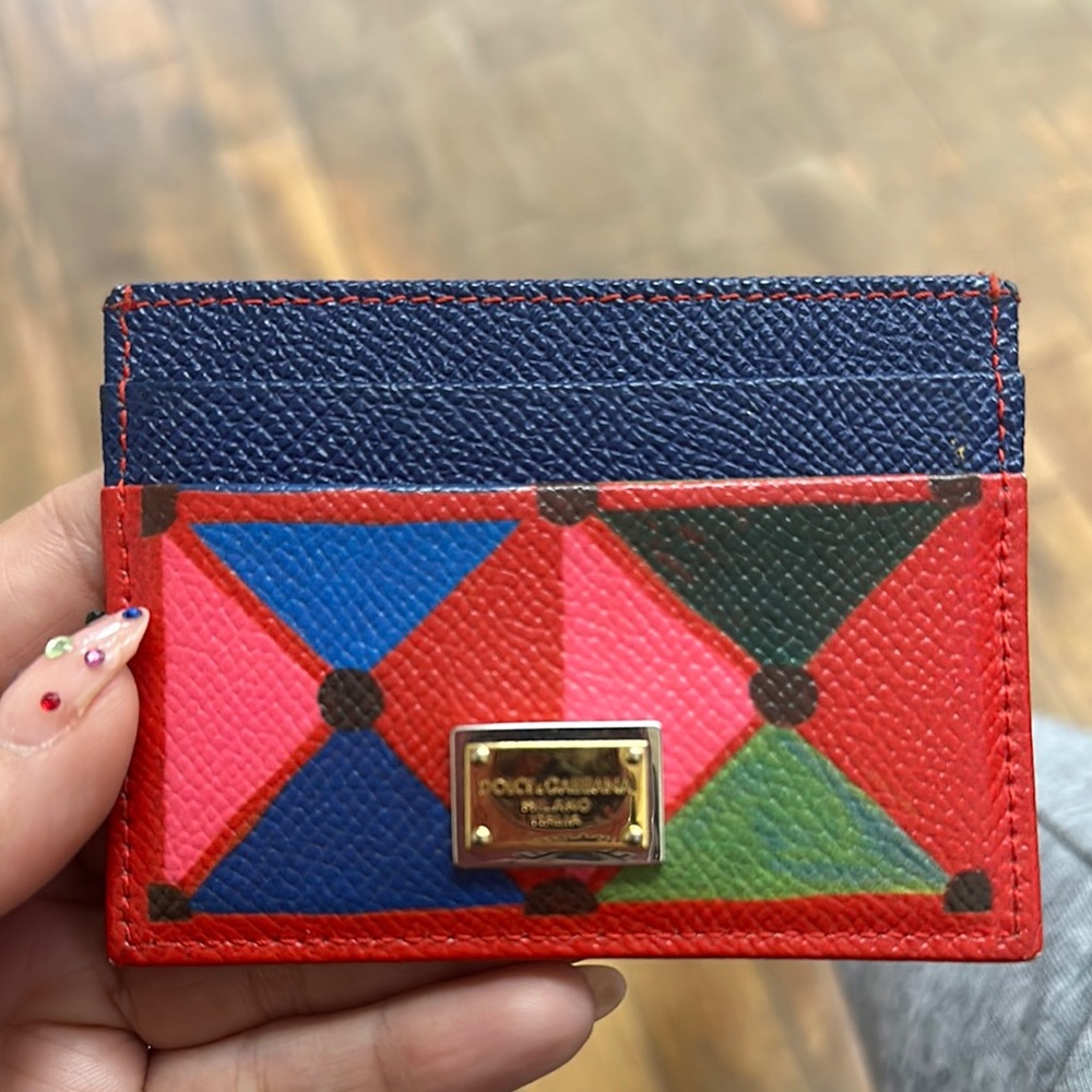 Dolce & Gabbana Colorful Geometric Card Holder